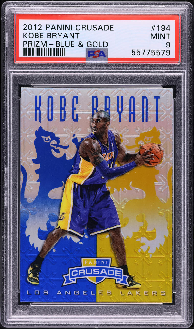 2012 Panini Crusade Blue & Gold Prizm Kobe Bryant #194 PSA 9 MINT