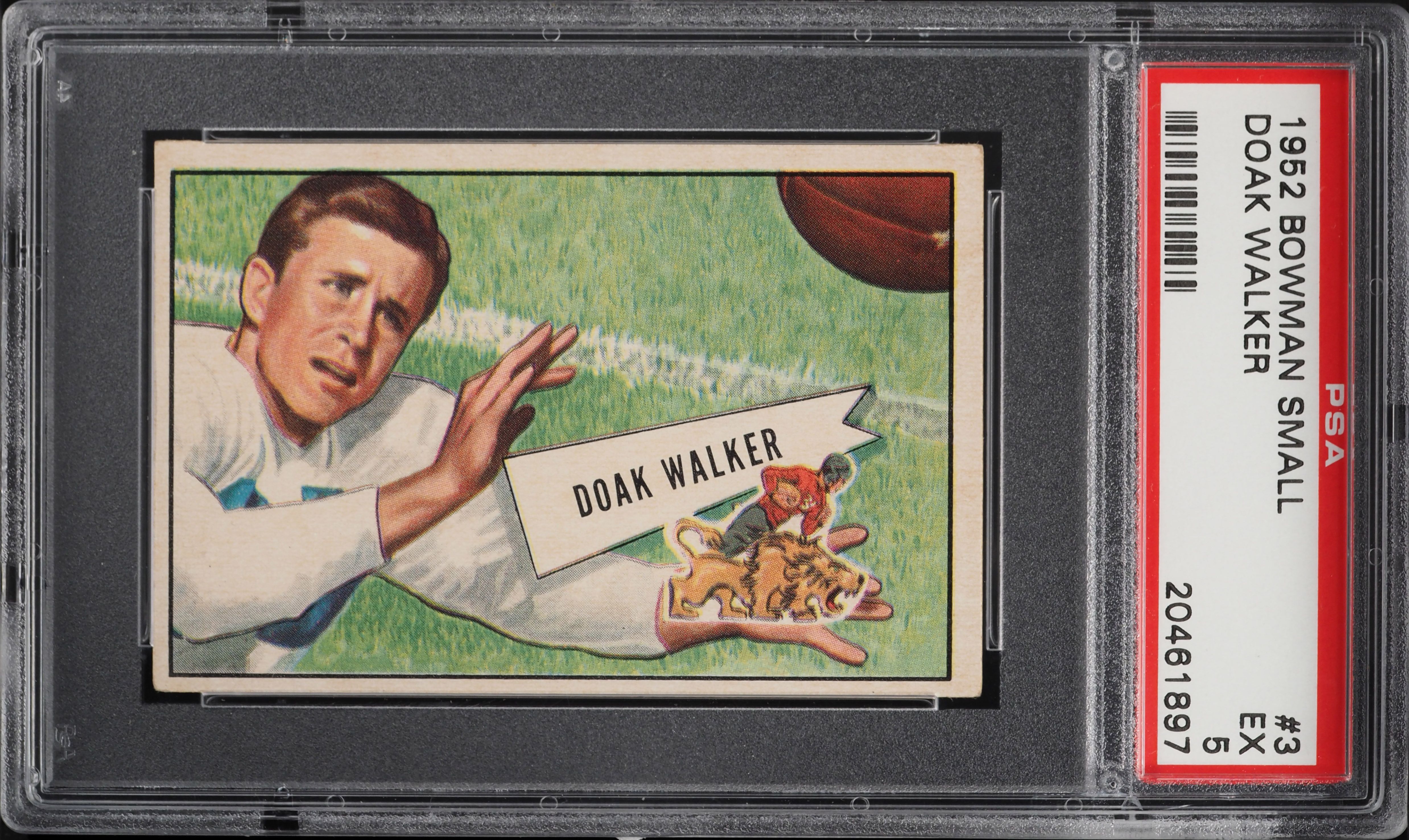 1952 Bowman Small Doak Walker #3 PSA 5 EX