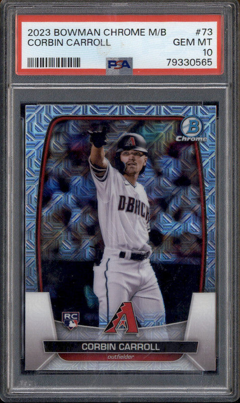 2023 Bowman Mega Box Chrome #73 Corbin Carroll RC PSA 10