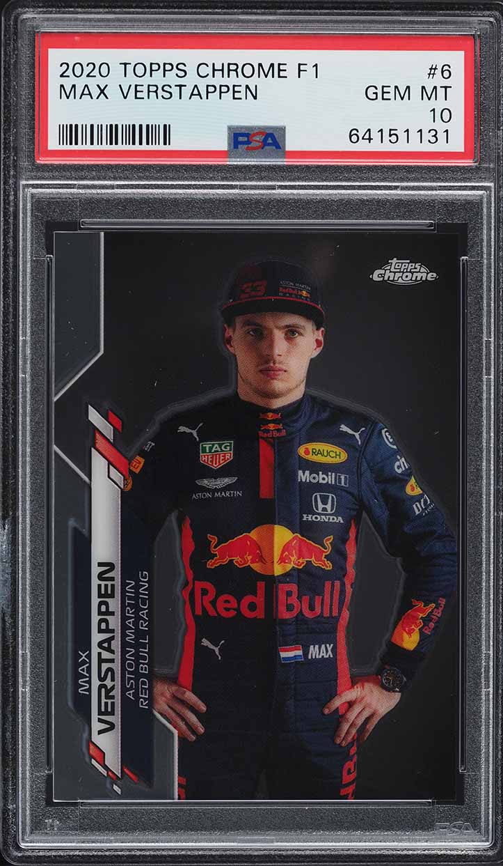 2020 Topps Chrome Formula 1 F1 Max Verstappen #6 PSA 10 GEM MINT
