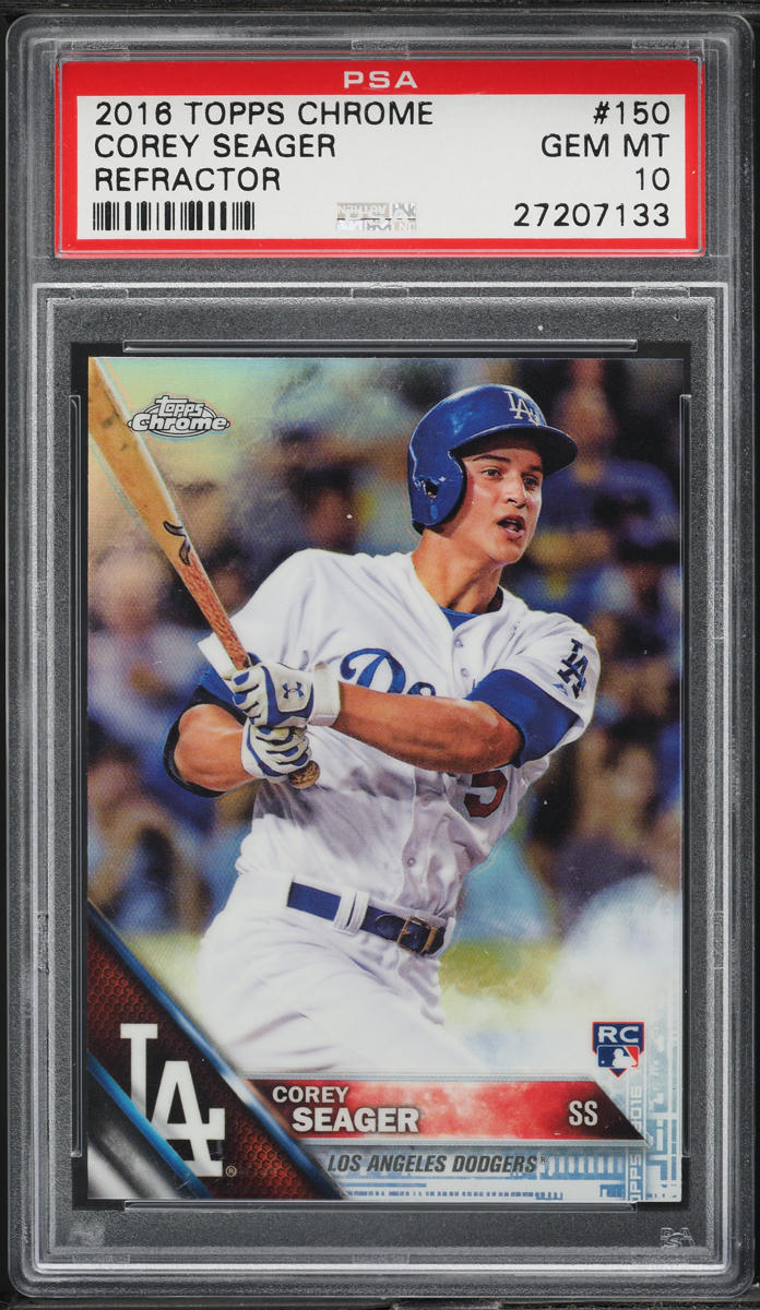 2016 Topps Chrome Refractor Corey Seager ROOKIE #150 PSA 10 GEM MINT