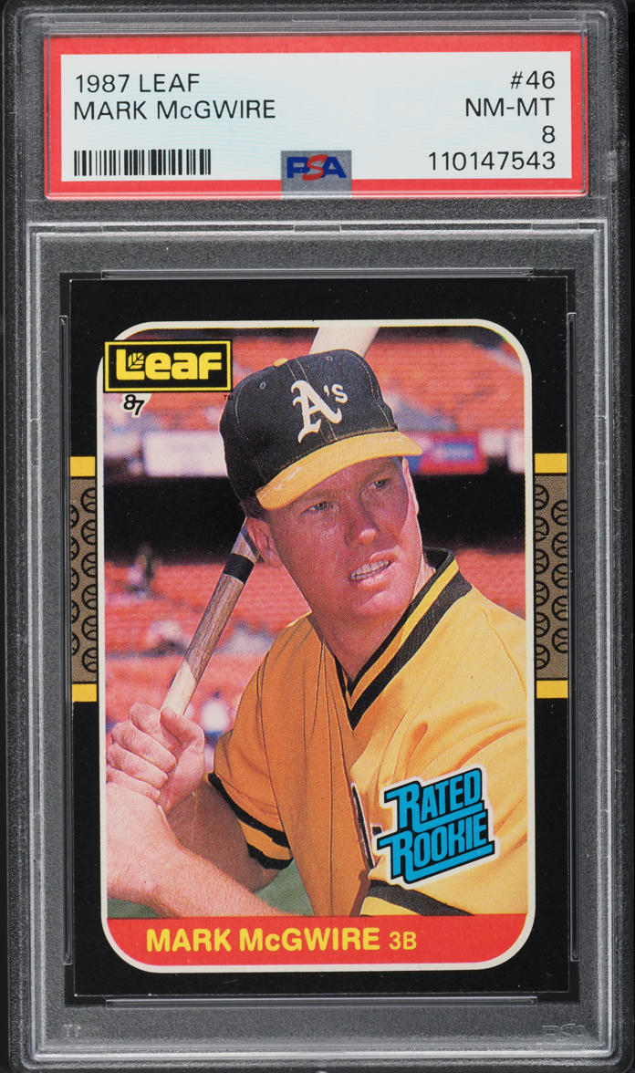 1987 Leaf Mark McGwire ROOKIE #46 PSA 8 NM-MT