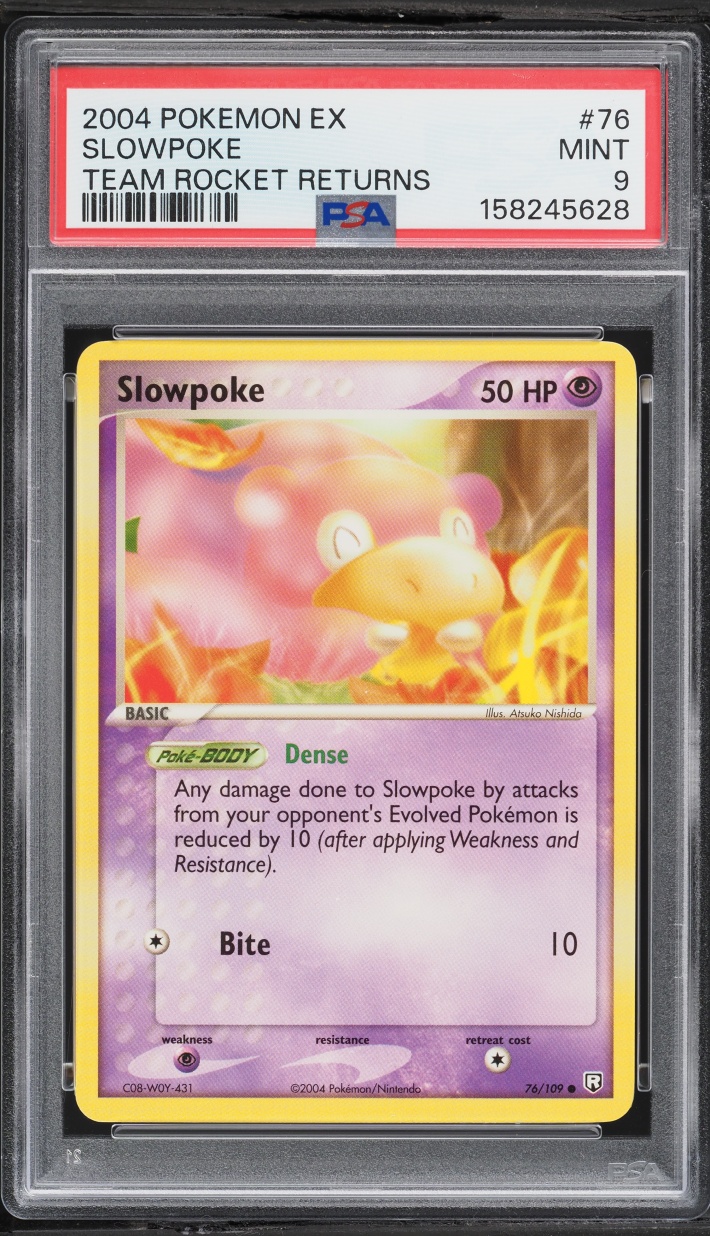 2004 Pokemon EX Team Rocket Returns Slowpoke #76