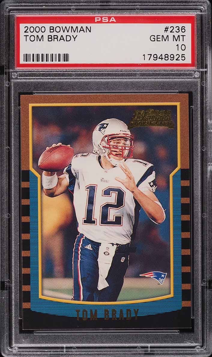 2000 Bowman Football Tom Brady ROOKIE RC #236 PSA 10 GEM MINT