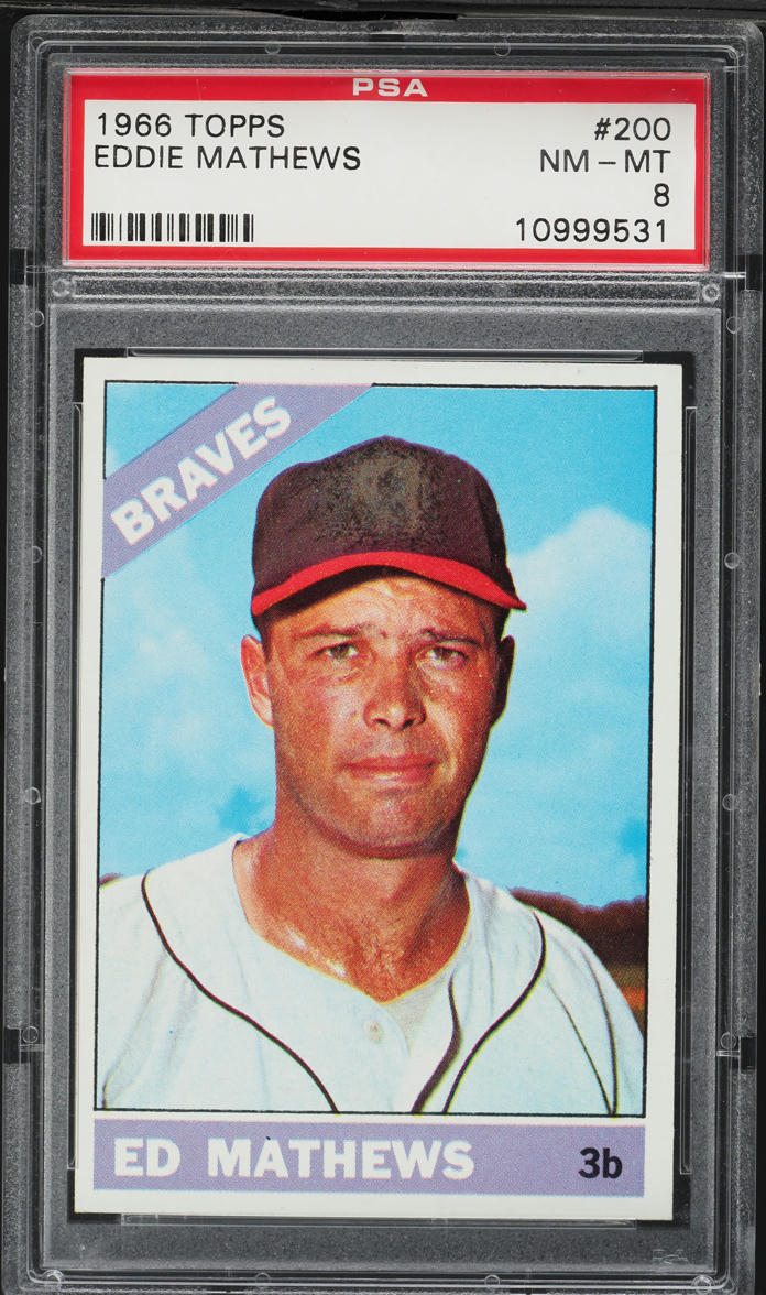 1966 Topps Eddie Mathews #200 PSA 8 NM-MT