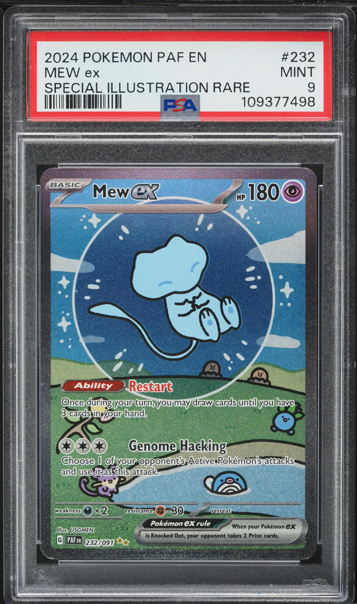 2024 Pokemon Scarlet & Violet Paldean Fates SIR Mew ex #232 PSA 9 MINT