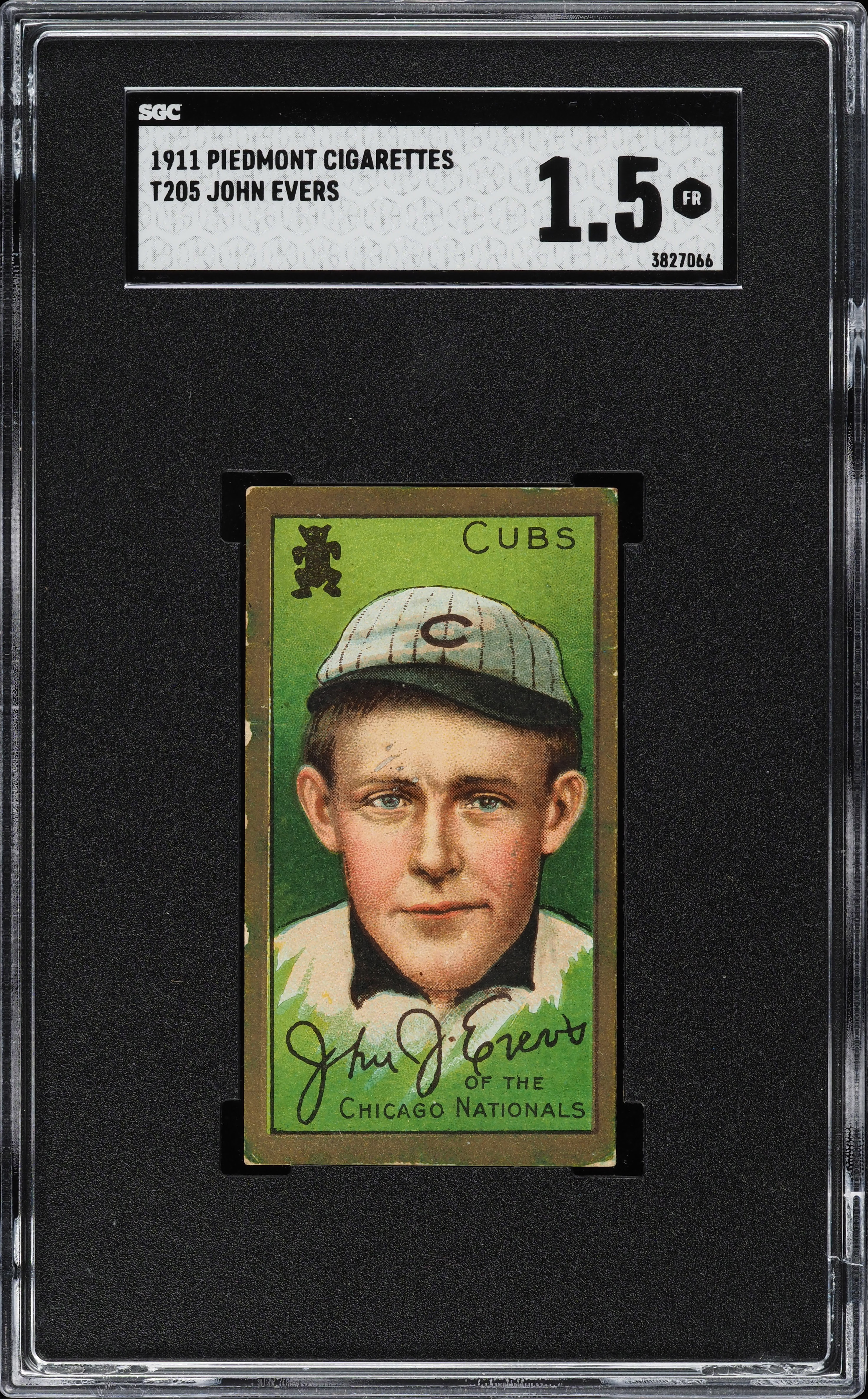 1911 T205 Gold Border John Evers SGC 1.5 FR