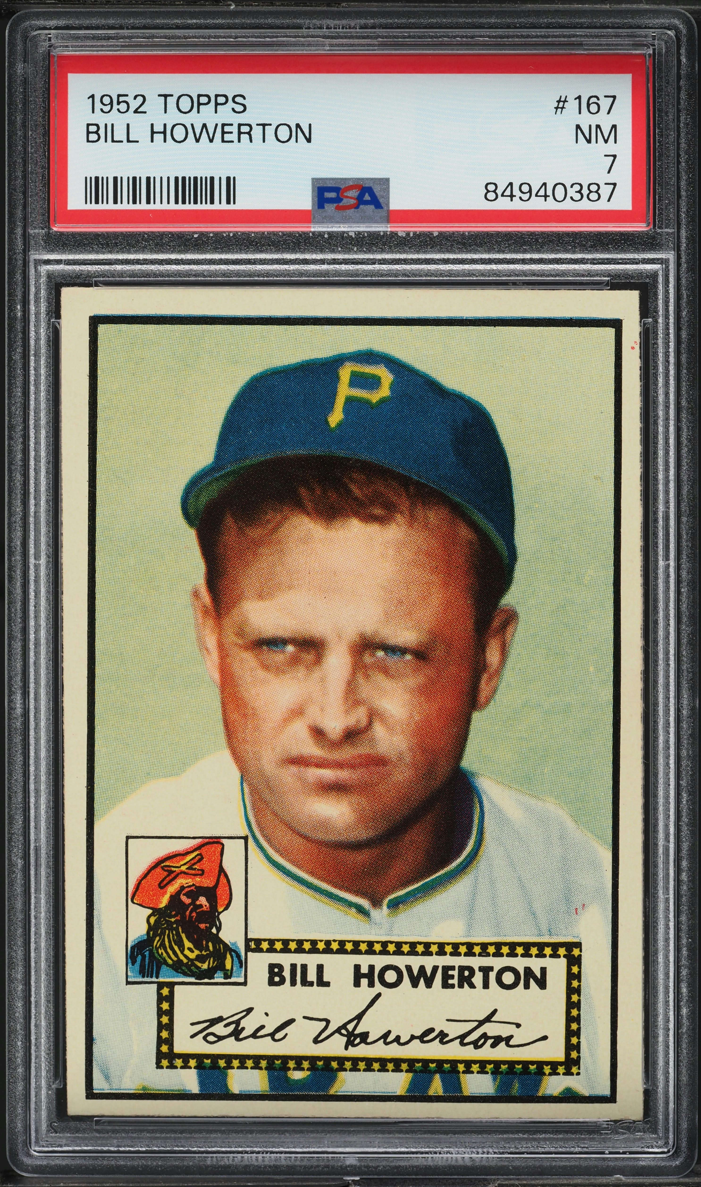 1952 Topps Bill Howerton #167 PSA 7 NRMT