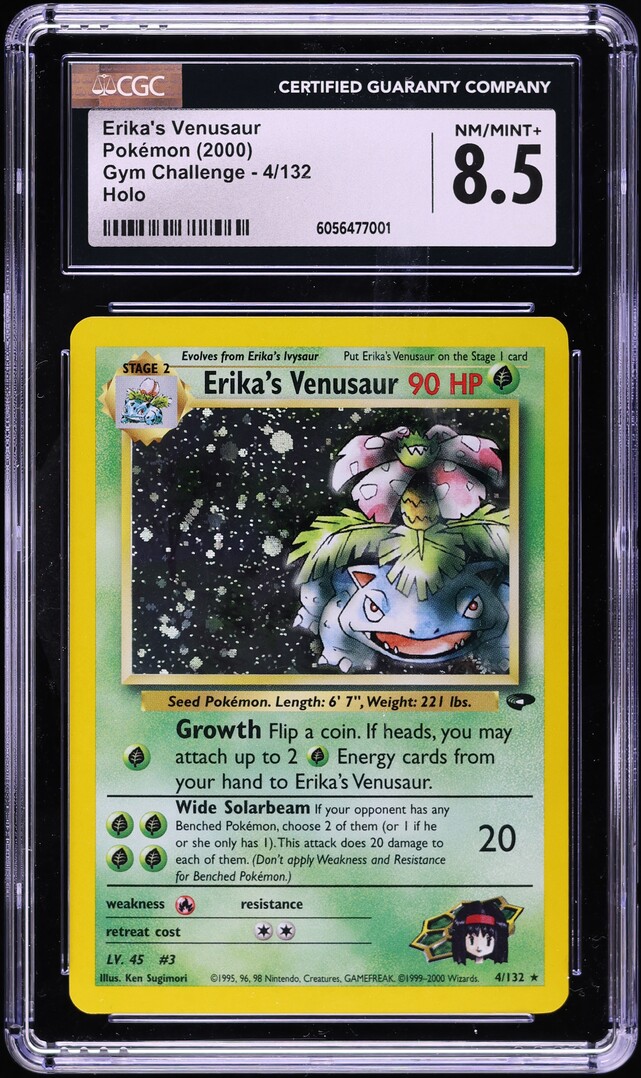 2000 Pokemon Gym Challenge Holo Erika's Venusaur #4 CGC 8.5 NM-MT+