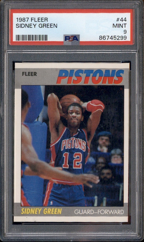 1987 Fleer #44 Sidney Green PSA 9