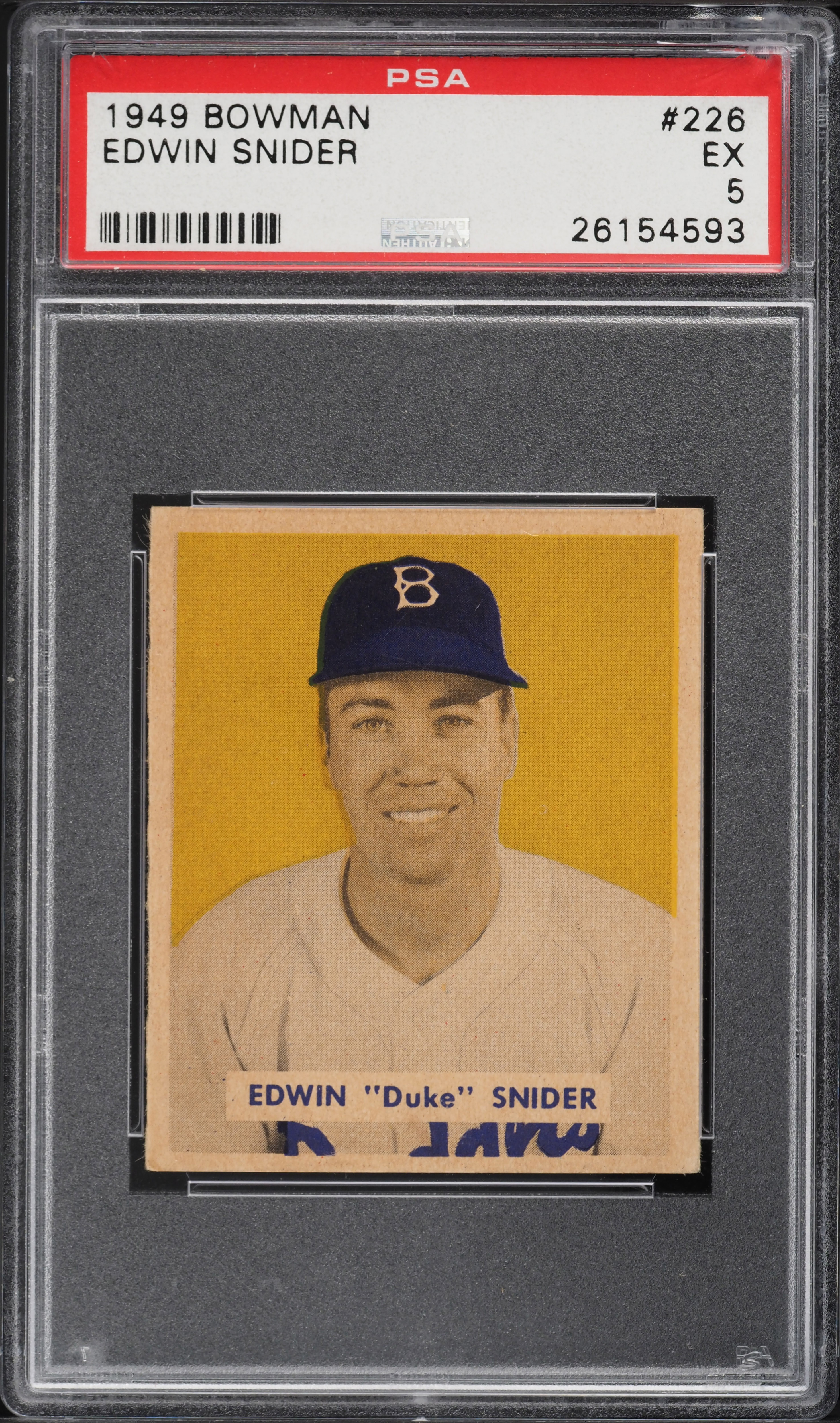 1949 Bowman Duke Snider ROOKIE #226 PSA 5 EX