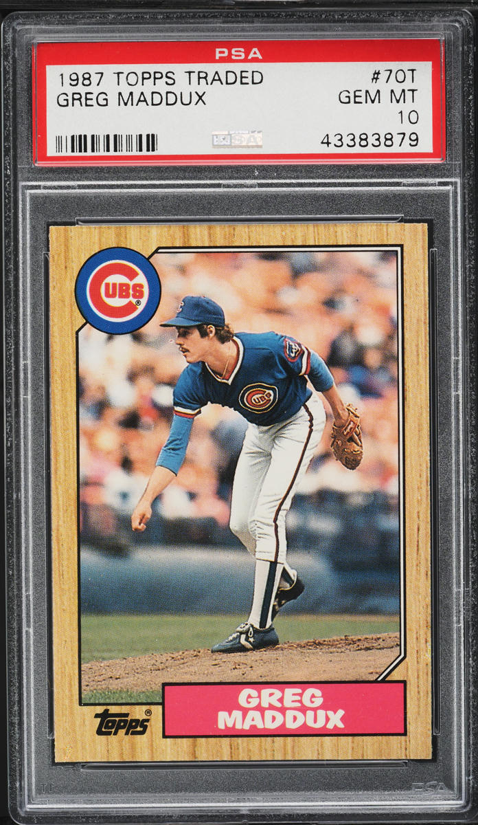 1987 Topps Traded Greg Maddux ROOKIE #70T PSA 10 GEM MINT