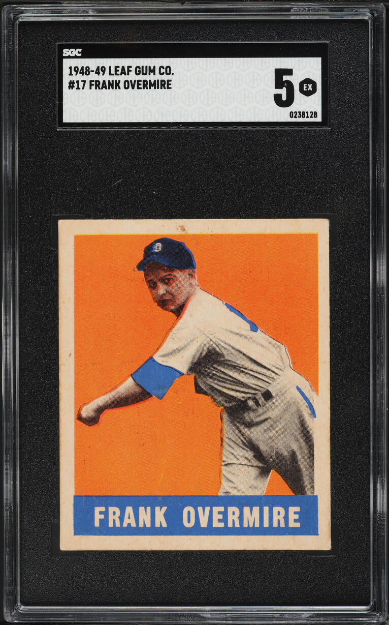 1948 Leaf Frank Overmire #17 SGC 5 EX