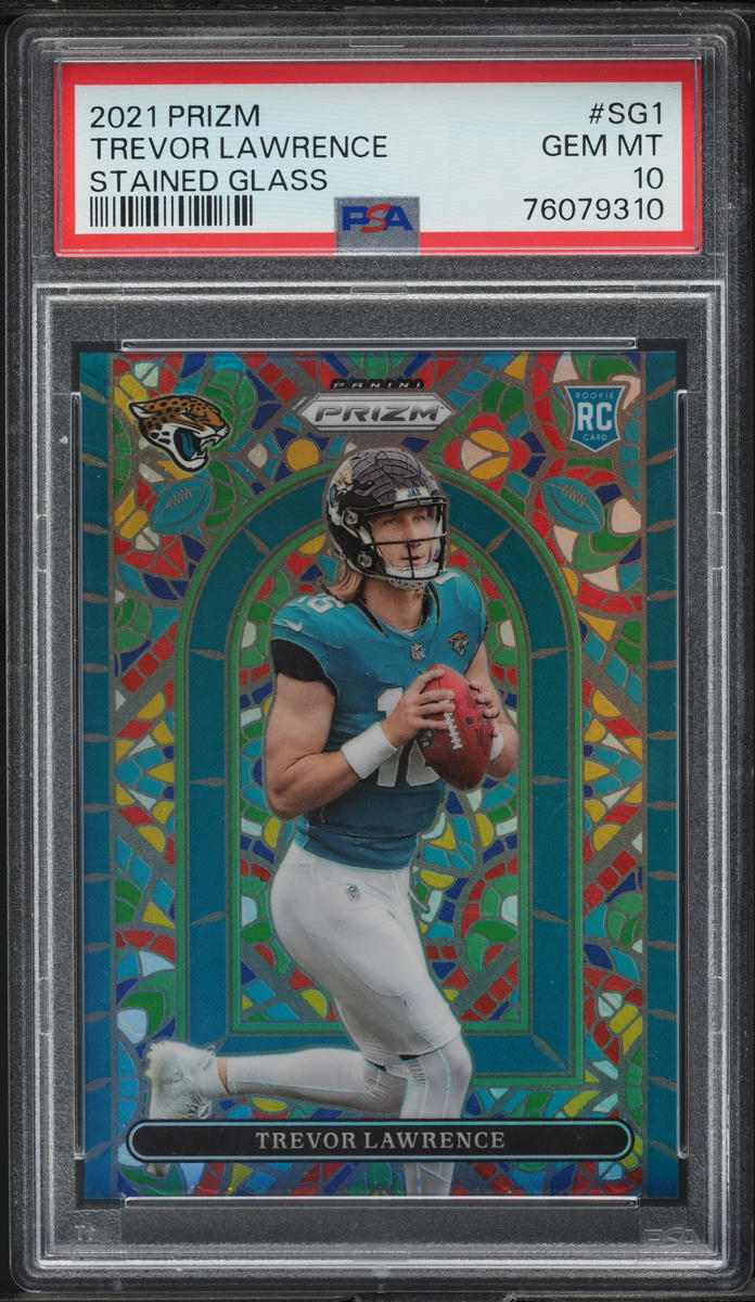 2021 Panini Prizm Stained Glass Trevor Lawrence ROOKIE #SG-1 PSA 10 GEM MINT
