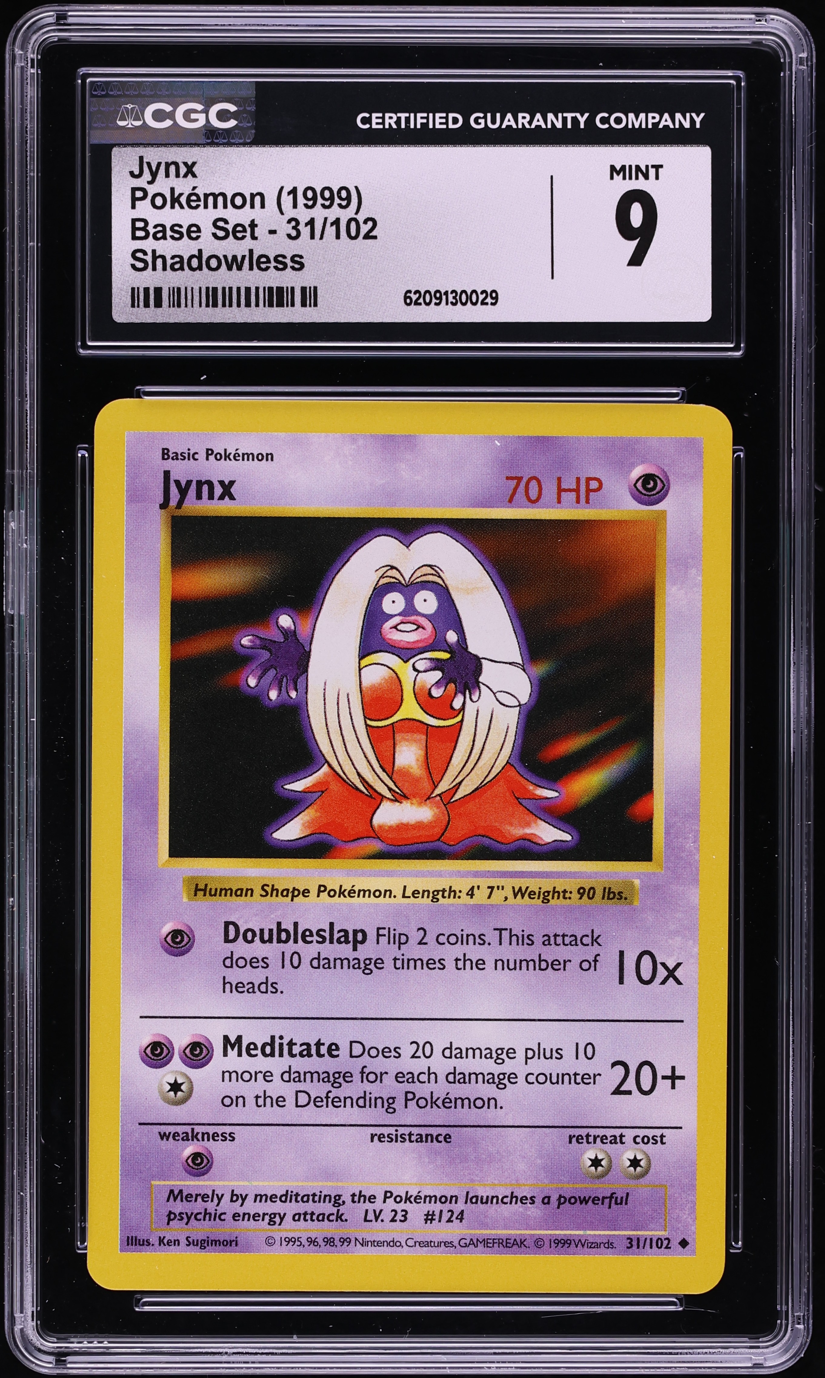 1999 Pokemon Base Set Shadowless Jynx #31 CGC 9 MINT