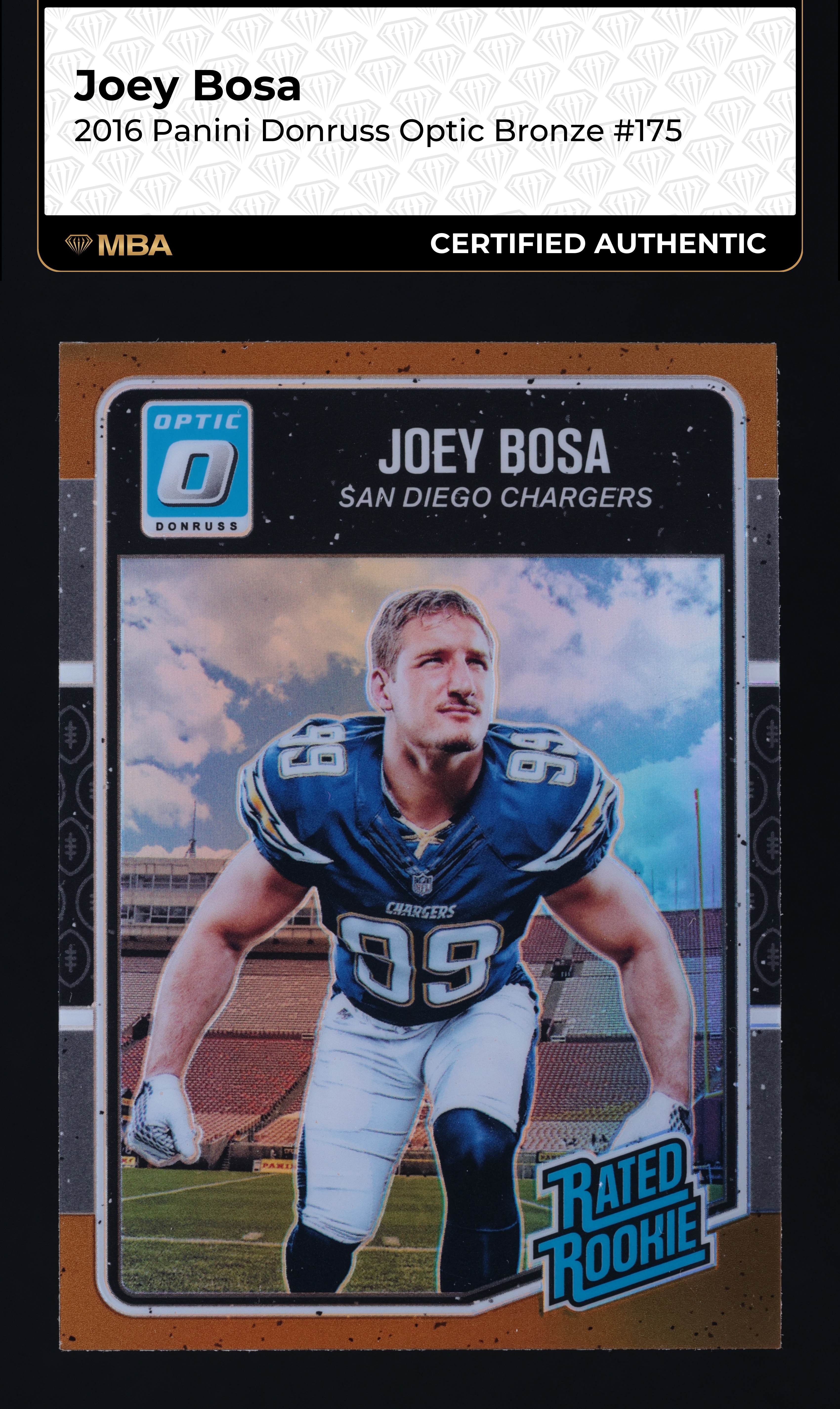 2016 Donruss Optic Bronze Joey Bosa ROOKIE #175 MBA AUTH