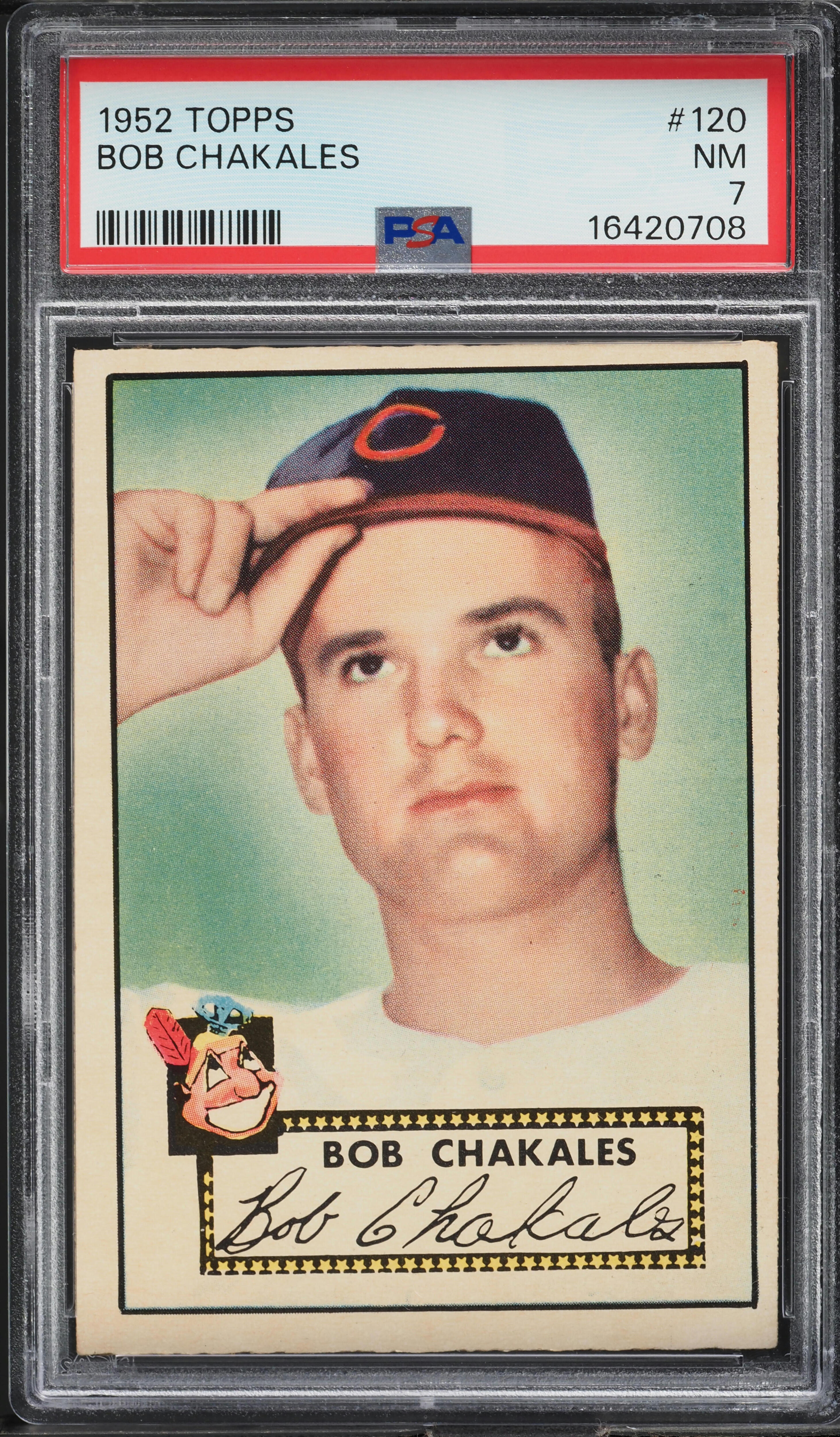 1952 Topps Bob Chakales #120 PSA 7 NRMT