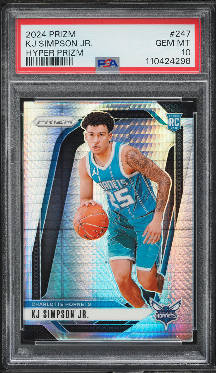 2024 Panini Prizm Hyper KJ Simpson Jr. ROOKIE #247 PSA 10 GEM MINT