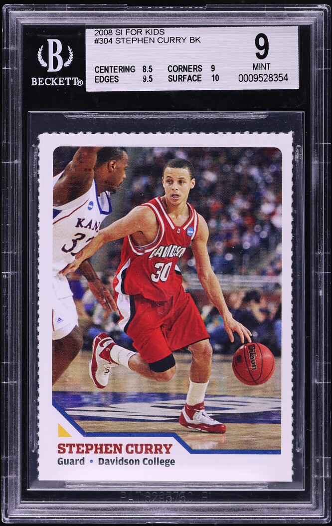 2008 Sports Illustrated For Kids Stephen Curry ROOKIE #304 BGS 9 MINT