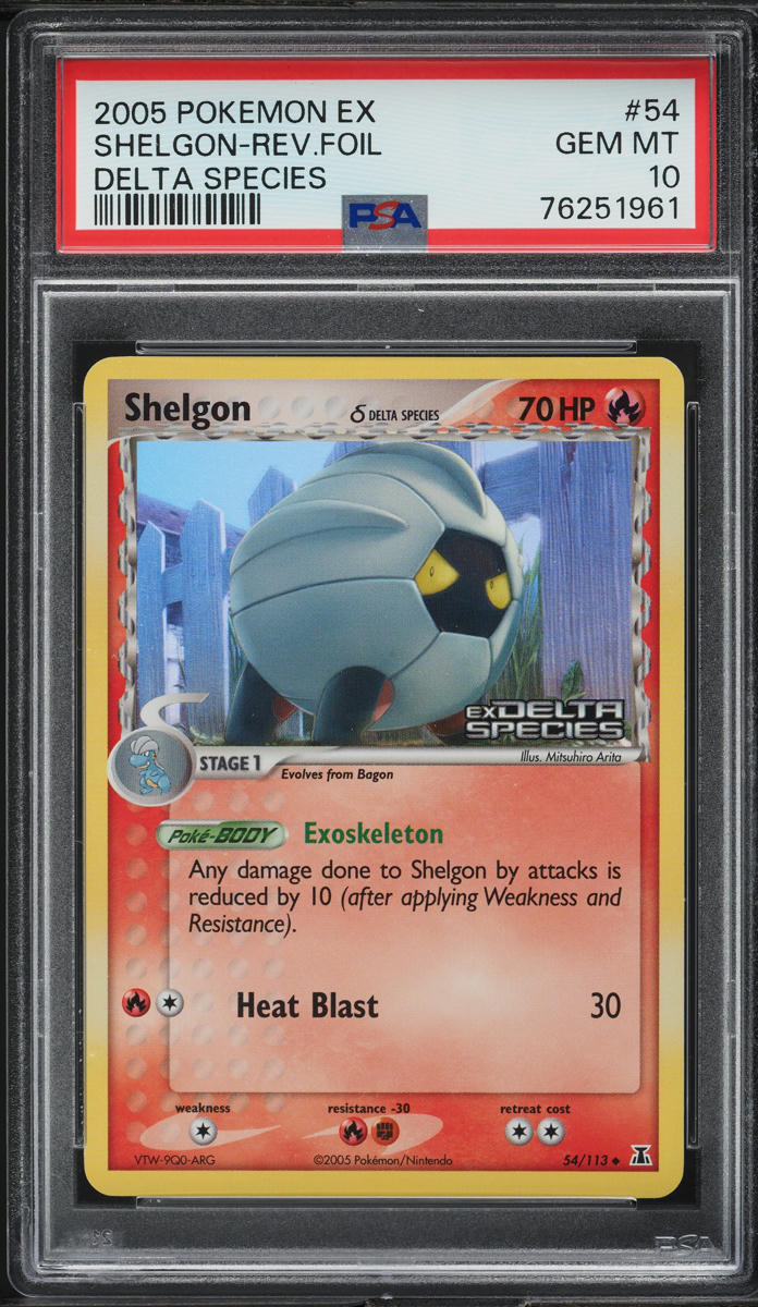2005 Pokemon EX Delta Species Reverse Holo Shelgon #54 PSA 10 GEM MINT