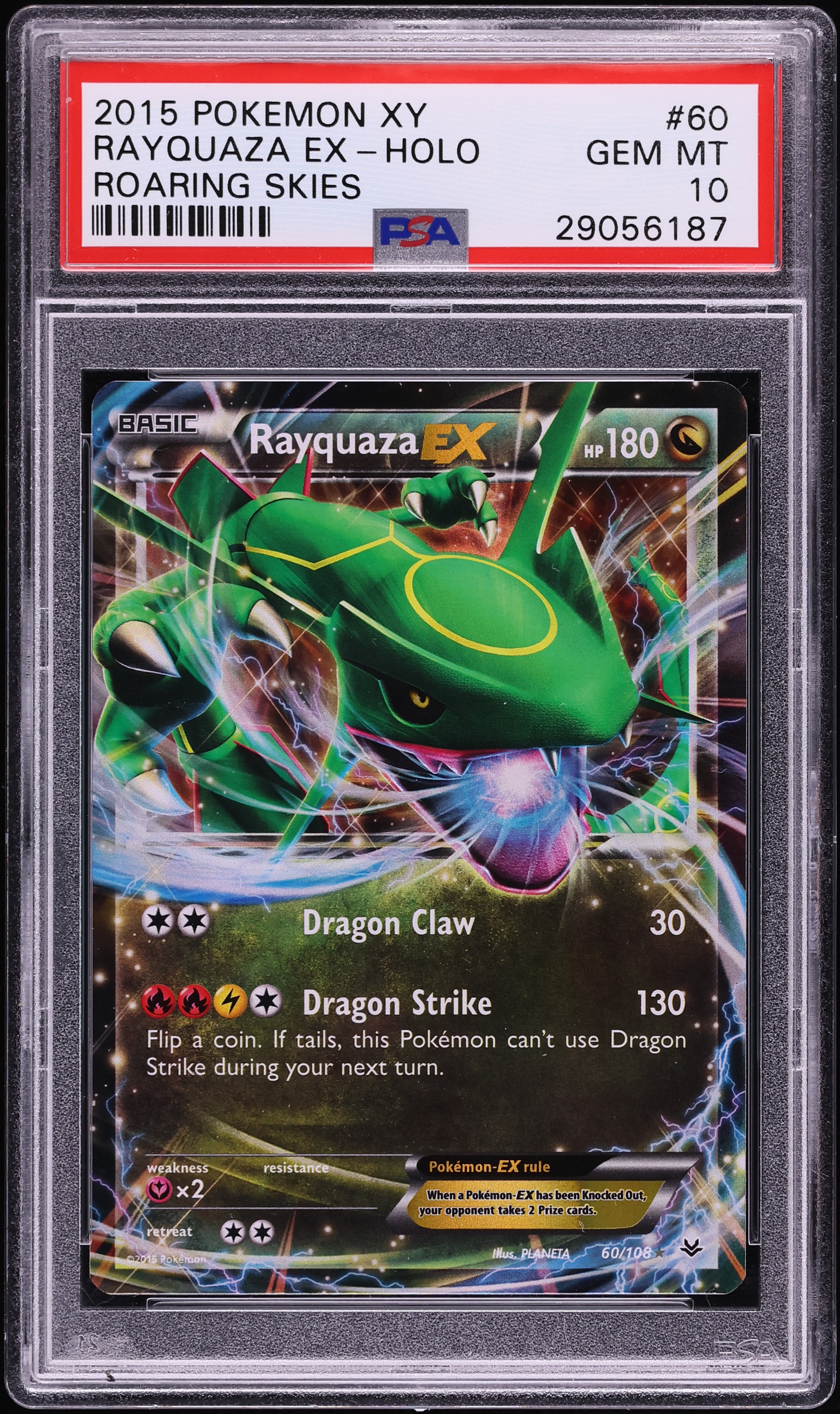 2015 Pokemon XY Roaring Skies Holo Rayquaza Ex #60 PSA 10 GEM MINT