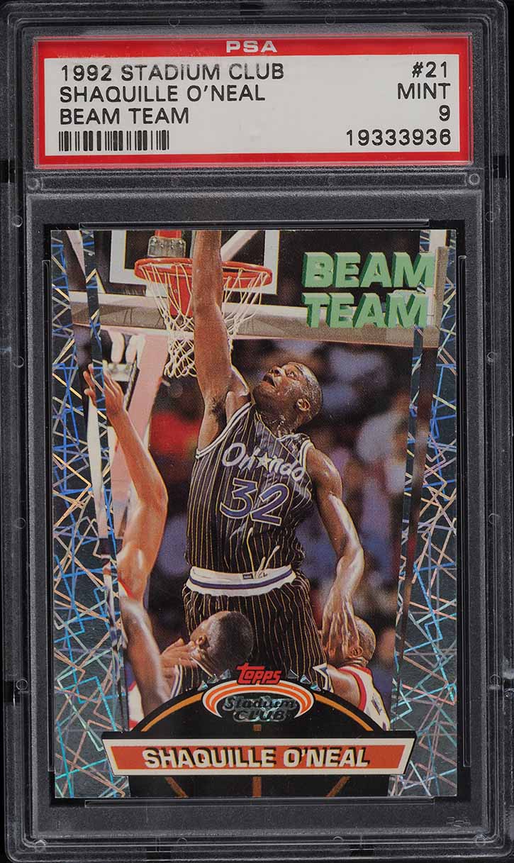 1992 Stadium Club Beam Team Shaquille O'Neal ROOKIE #21 PSA 9 MINT