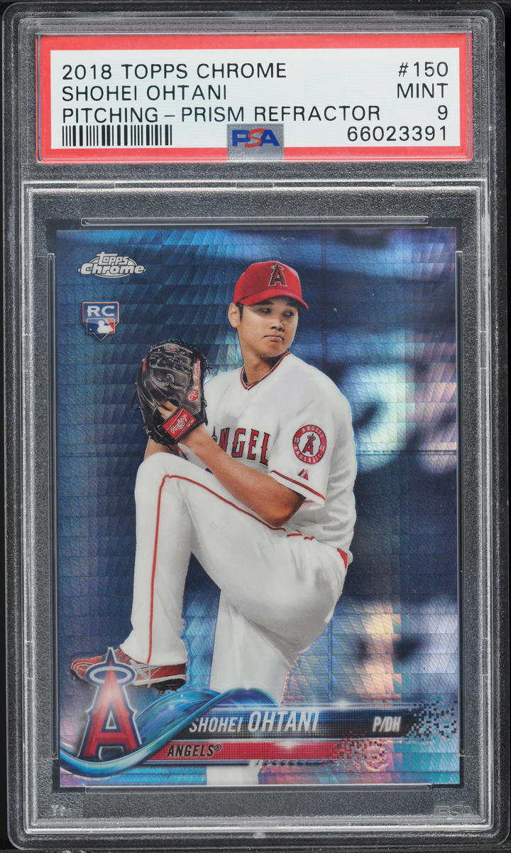 2018 Topps Chrome Prism Refractor Shohei Ohtani ROOKIE #150 PSA 9 MINT