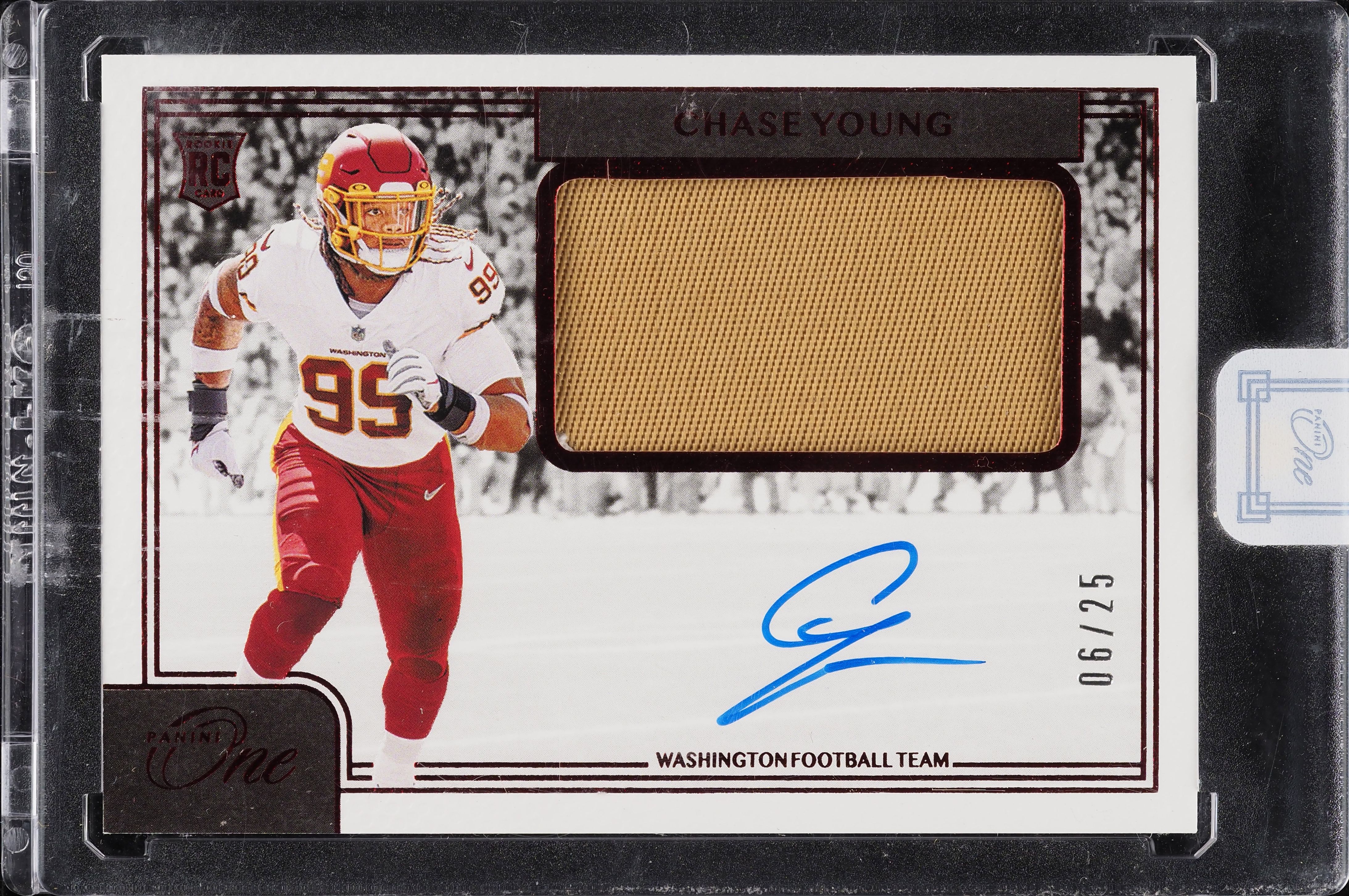 2020 Panini One Red Chase Young ROOKIE PATCH AUTO /25  #11