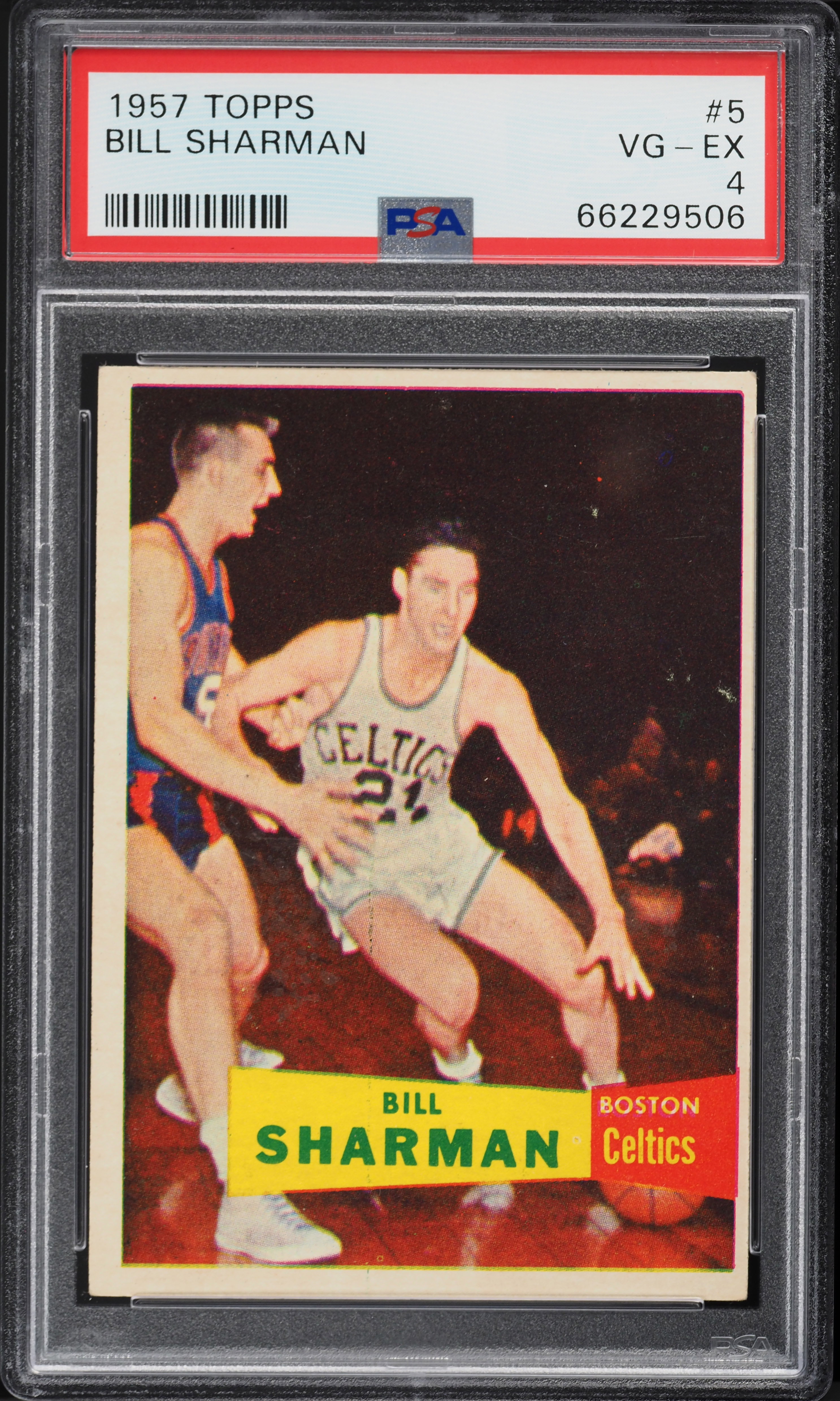 1957 Topps Basketball Bill Sharman #5 PSA 4 VGEX