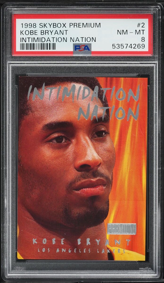 1998 Skybox Premium Intimidation Nation Kobe Bryant #2 PSA 8 NM-MT