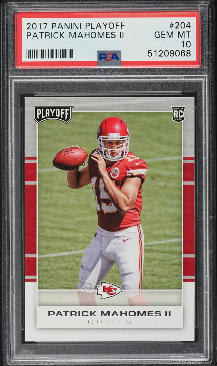 2017 Panini Playoff Patrick Mahomes II ROOKIE #204 PSA 10 GEM MINT