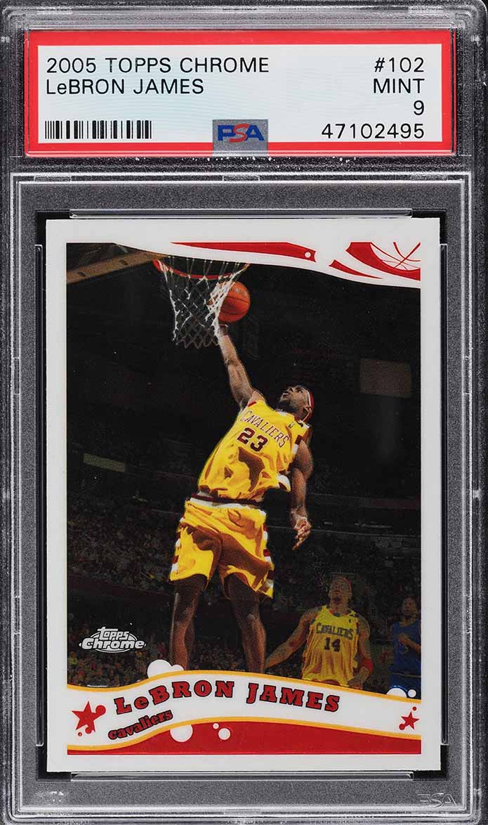 2005 Topps Chrome LeBron James #102 PSA 9 MINT