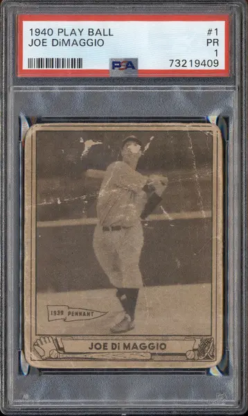 1940 Play Ball #1 Joe DiMaggio PSA 1