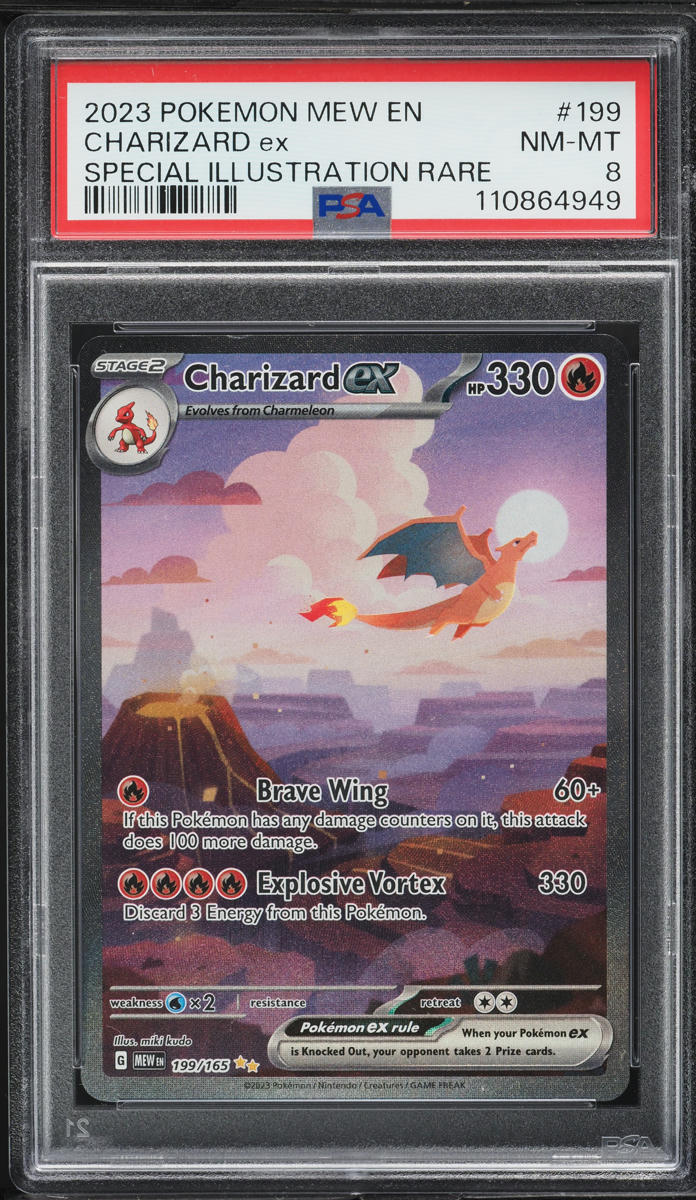 2023 Pokemon Scarlet & Violet 151 SIR Charizard ex #199 PSA 8 NM-MT