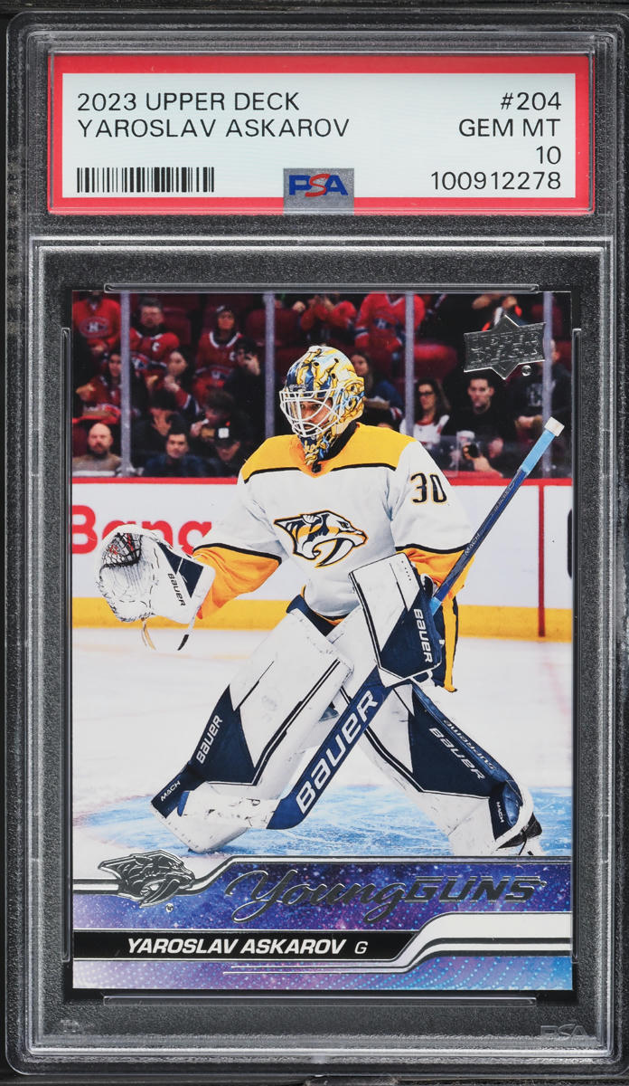2023 Upper Deck Young Guns Yaroslav Askarov ROOKIE #204 PSA 10 GEM MINT