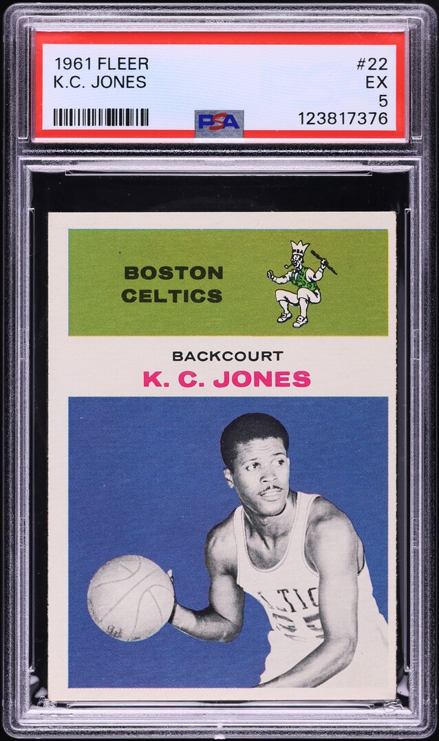 1961 Fleer Basketball KC Jones ROOKIE #22 PSA 5 EX