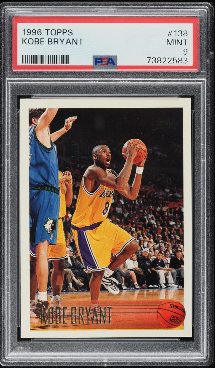 1996 Topps Basketball Kobe Bryant ROOKIE #138 PSA 9 MINT