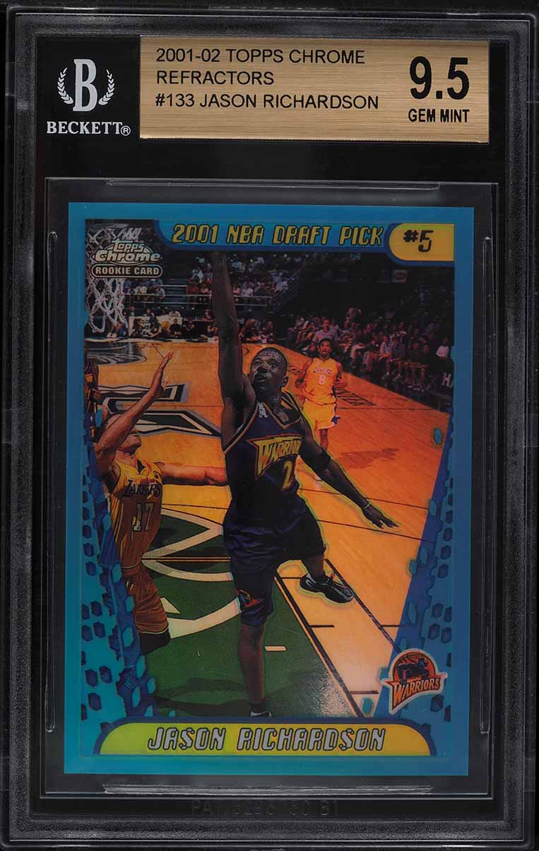 2001 Topps Chrome Refractor Jason Richardson ROOKIE #133 BGS 9.5 GEM MINT