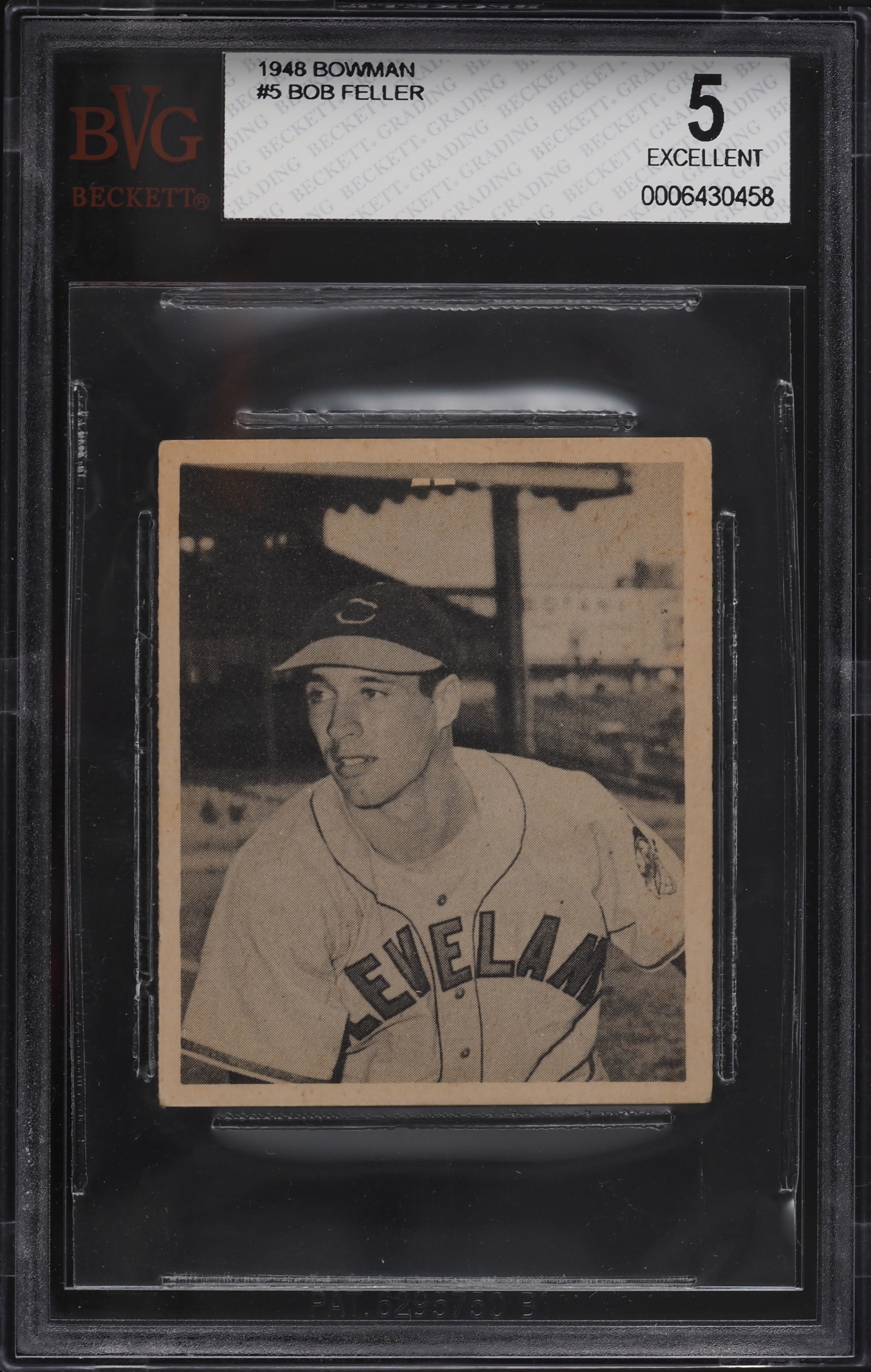 1948 Bowman Bob Feller ROOKIE #5 BVG 5 EX