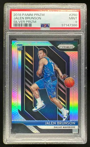 2018-19 Panini Prizm Prizms Silver #250 Jalen Brunson RC PSA 9