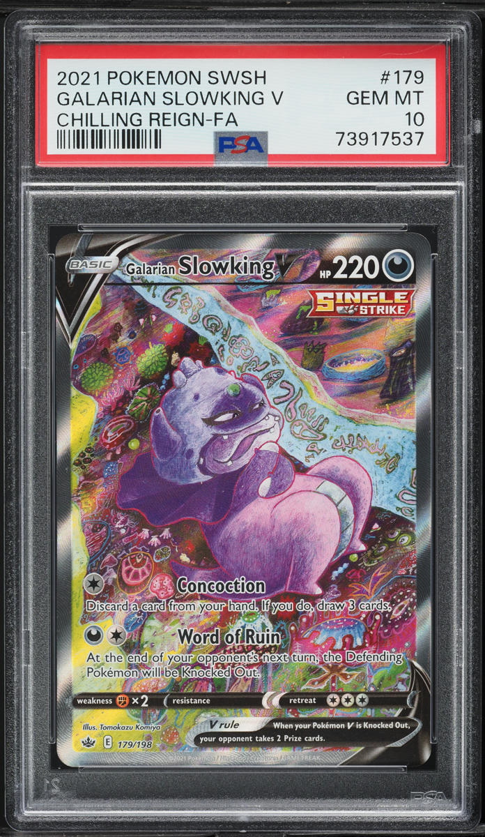 2021 Pokemon SWSH Chilling Reign FA Galarian Slowking V #179 PSA 10 GEM MINT