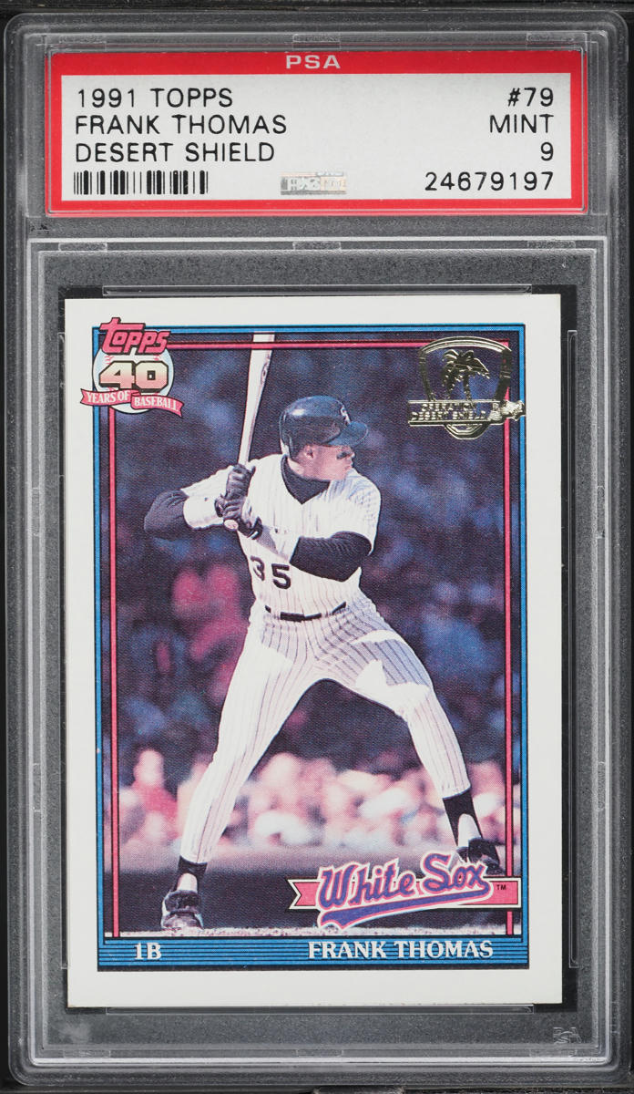1991 Topps Desert Shield Frank Thomas #79 PSA 9 MINT
