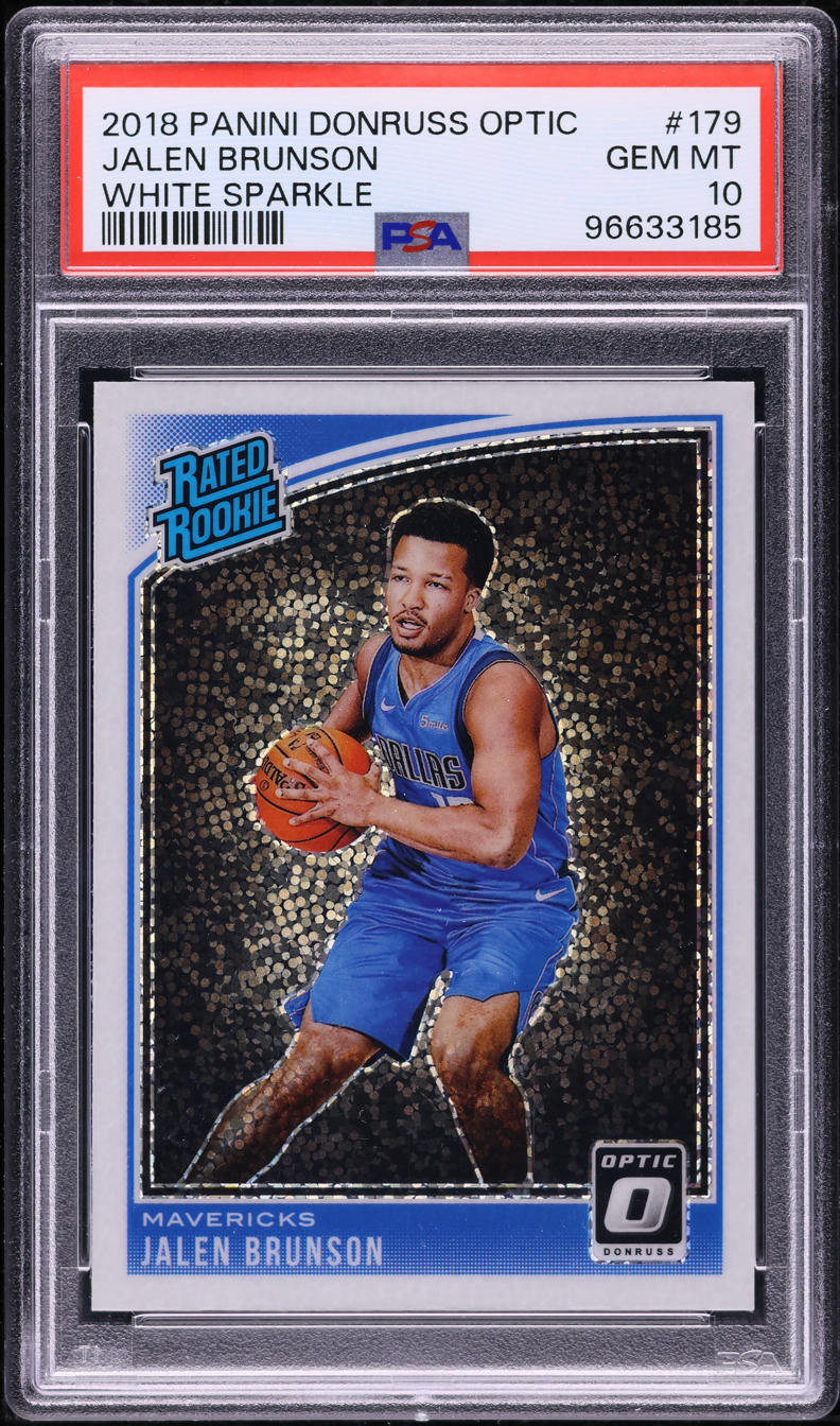 2018 Donruss Optic White Sparkle Jalen Brunson ROOKIE #179 PSA 10 GEM MINT