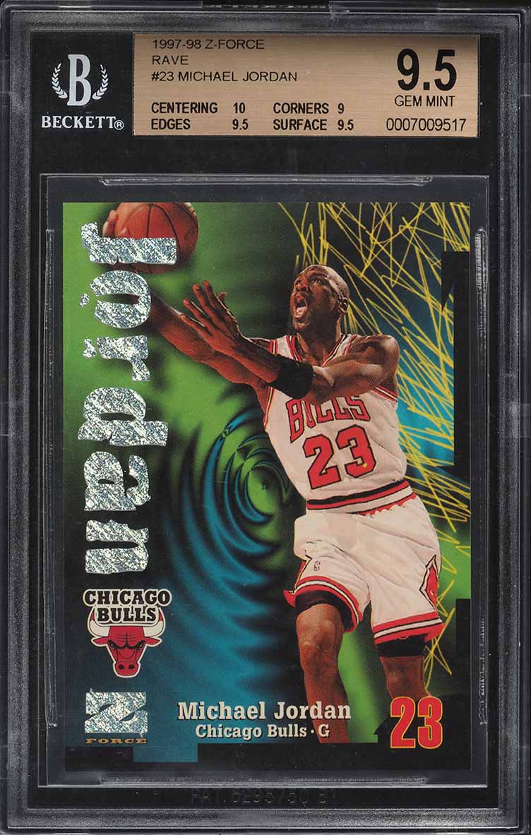 1997 Skybox Z-Force Rave Michael Jordan /399 #23 BGS 9.5 GEM MINT