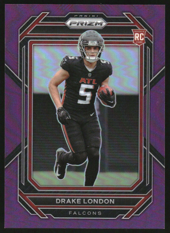 2022 Panini Prizm Purple #308 Drake London RC /125