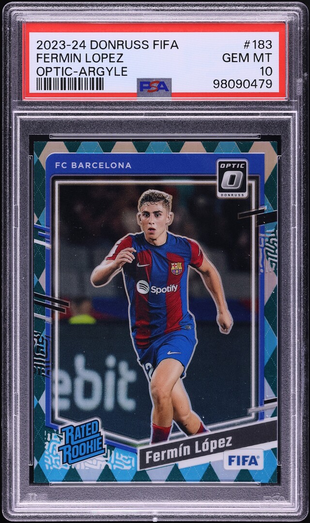 2023 Donruss FIFA Optic-Argyle Fermin Lopez ROOKIE #183 PSA 10 GEM MINT