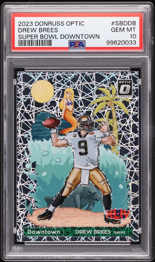 2023 Donruss Optic Super Bowl Downtown Drew Brees #SBDDB PSA 10 GEM MINT