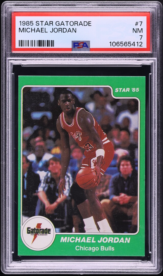 1985 Star Gatorade Michael Jordan ROOKIE #7 PSA 7 NRMT