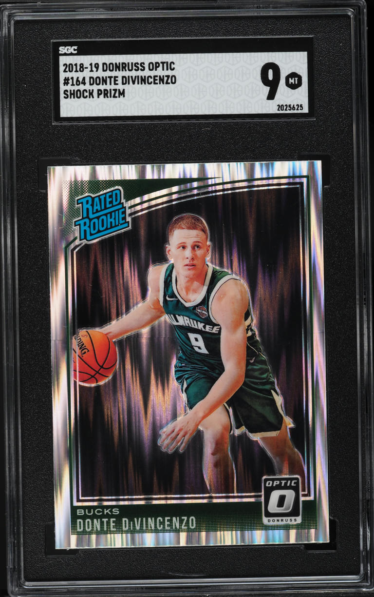 2018 Donruss Optic Shock Donte DiVincenzo ROOKIE #164 SGC 9 MINT