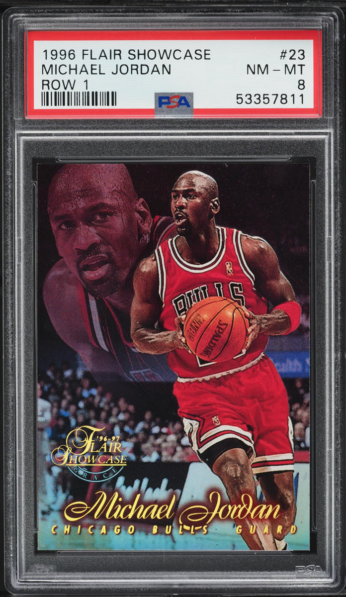 1996 Flair Showcase Row 1 Michael Jordan #23 PSA 8 NM-MT